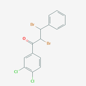 molecular formula C15H10Br2Cl2O B3285857 2,3-Dibromo-1-(3,4-dichlorophenyl)-3-phenylpropan-1-one CAS No. 81394-21-0
