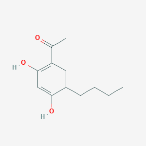 molecular formula C12H16O3 B3285872 Ethanone, 1-(5-butyl-2,4-dihydroxyphenyl)- CAS No. 81468-73-7