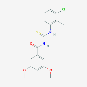 molecular formula C17H17ClN2O3S B328592 N-[(3-chloro-2-methylphenyl)carbamothioyl]-3,5-dimethoxybenzamide 