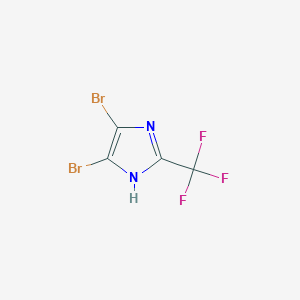 molecular formula C4HBr2F3N2 B3285934 4,5-Dibromo-2-(trifluoromethyl)-1H-imidazole CAS No. 81654-03-7