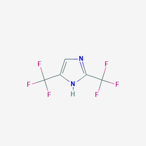molecular formula C5H2F6N2 B3285939 2,5-bis(trifluoromethyl)-1H-imidazole CAS No. 81654-07-1