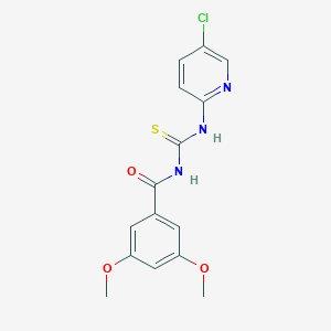 molecular formula C15H14ClN3O3S B328597 N-[(5-chloropyridin-2-yl)carbamothioyl]-3,5-dimethoxybenzamide 