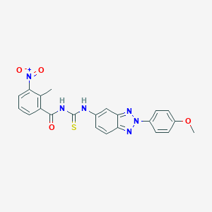 N-{[2-(4-methoxyphenyl)-2H-benzotriazol-5-yl]carbamothioyl}-2-methyl-3-nitrobenzamide
