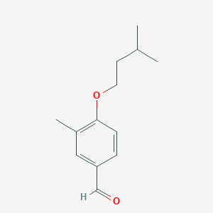 molecular formula C13H18O2 B3286138 3-Methyl-4-(3-methylbutoxy)benzaldehyde CAS No. 820237-06-7