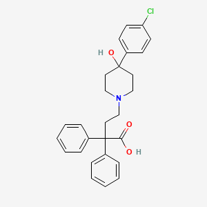 molecular formula C27H28ClNO3 B3286199 4-[4-(4-Chloro-phenyl)-4-hydroxy-piperidin-1-yl]-2,2-diphenyl-butyric acid CAS No. 82103-70-6