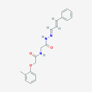 2-(2-methylphenoxy)-N-{2-oxo-2-[2-(3-phenyl-2-propenylidene)hydrazino]ethyl}acetamide