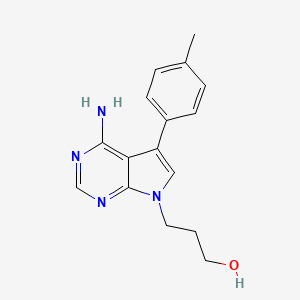 B3286233 3-(4-amino-5-p-tolyl-7H-pyrrolo[2,3-d]pyrimidin-7-yl)propan-1-ol CAS No. 821794-94-9