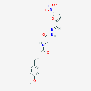 N-{2-[2-({5-nitro-2-furyl}methylene)hydrazino]-2-oxoethyl}-4-(4-methoxyphenyl)butanamide