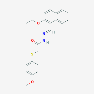molecular formula C22H22N2O3S B328630 N'-[(2-ethoxy-1-naphthyl)methylene]-2-[(4-methoxyphenyl)sulfanyl]acetohydrazide 