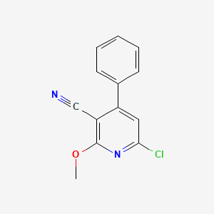 molecular formula C13H9ClN2O B3286320 6-Chloro-2-methoxy-4-phenylnicotinonitrile CAS No. 82420-66-4