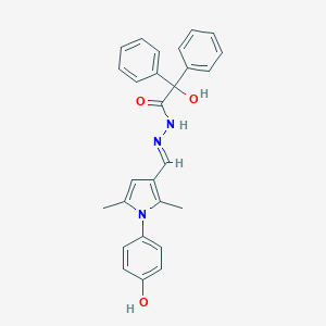 2-hydroxy-N'-{(E)-[1-(4-hydroxyphenyl)-2,5-dimethyl-1H-pyrrol-3-yl]methylidene}-2,2-diphenylacetohydrazide
