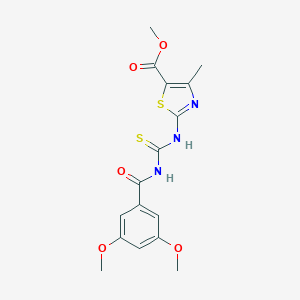 Methyl 2-({[(3,5-dimethoxybenzoyl)amino]carbothioyl}amino)-4-methyl-1,3-thiazole-5-carboxylate