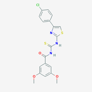N-{[4-(4-chlorophenyl)-1,3-thiazol-2-yl]carbamothioyl}-3,5-dimethoxybenzamide