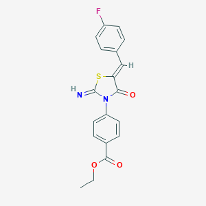 Ethyl 4-[5-(4-fluorobenzylidene)-2-imino-4-oxo-1,3-thiazolidin-3-yl]benzoate