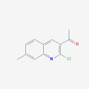 molecular formula C12H10ClNO B3286469 1-(2-Chloro-7-methylquinolin-3-yl)ethanone CAS No. 82736-23-0