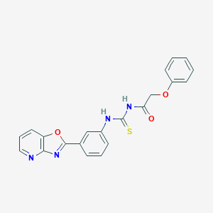 molecular formula C21H16N4O3S B328647 N-(3-[1,3]oxazolo[4,5-b]pyridin-2-ylphenyl)-N'-(phenoxyacetyl)thiourea 