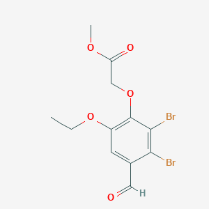 molecular formula C12H12Br2O5 B3286479 Methyl (2,3-dibromo-6-ethoxy-4-formylphenoxy)acetate CAS No. 827592-88-1