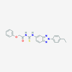 molecular formula C23H21N5O2S B328650 N-{[2-(4-ethylphenyl)-2H-benzotriazol-5-yl]carbamothioyl}-2-phenoxyacetamide 