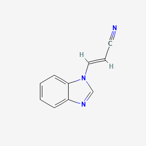molecular formula C10H7N3 B3286506 3-(1h-Benzimidazol-1-yl)-2-propenenitrile CAS No. 82819-77-0