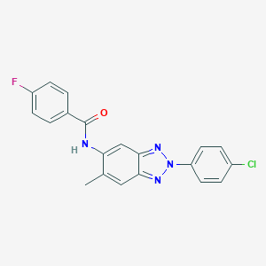 N-[2-(4-chlorophenyl)-6-methyl-2H-benzotriazol-5-yl]-4-fluorobenzamide