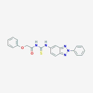 molecular formula C21H17N5O2S B328653 2-phenoxy-N-[(2-phenyl-2H-benzotriazol-5-yl)carbamothioyl]acetamide 