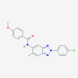 molecular formula C21H17ClN4O2 B328654 N-[2-(4-chlorophenyl)-6-methyl-2H-benzotriazol-5-yl]-4-methoxybenzamide 