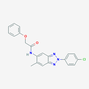 molecular formula C21H17ClN4O2 B328657 N-[2-(4-chlorophenyl)-6-methyl-2H-benzotriazol-5-yl]-2-phenoxyacetamide 