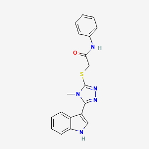 2-((5-(1H-indol-3-yl)-4-methyl-4H-1,2,4-triazol-3-yl)thio)-N-phenylacetamide