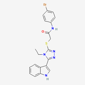 N-(4-bromophenyl)-2-{[4-ethyl-5-(1H-indol-3-yl)-4H-1,2,4-triazol-3-yl]sulfanyl}acetamide