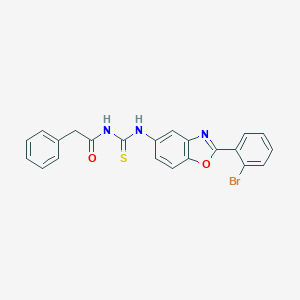 molecular formula C22H16BrN3O2S B328661 N-[2-(2-bromophenyl)-1,3-benzoxazol-5-yl]-N'-(phenylacetyl)thiourea 