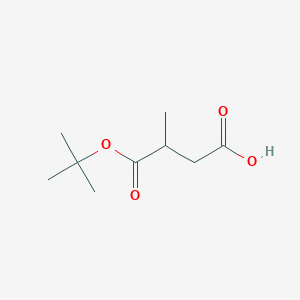 molecular formula C9H16O4 B3286661 Butanedioic acid, 2-methyl-, 1-(1,1-dimethylethyl) ester CAS No. 83253-51-4