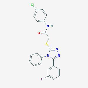 N-(4-chlorophenyl)-2-{[5-(3-fluorophenyl)-4-phenyl-4H-1,2,4-triazol-3-yl]sulfanyl}acetamide