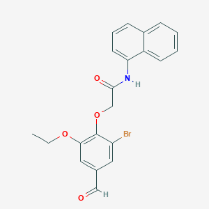molecular formula C21H18BrNO4 B3286687 2-(2-Bromo-6-ethoxy-4-formylphenoxy)-N-(1-naphthyl)acetamide CAS No. 832674-12-1