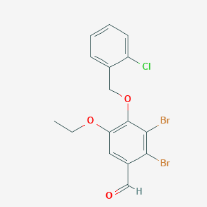 2,3-Dibromo-4-[(2-chlorobenzyl)oxy]-5-ethoxybenzaldehyde
