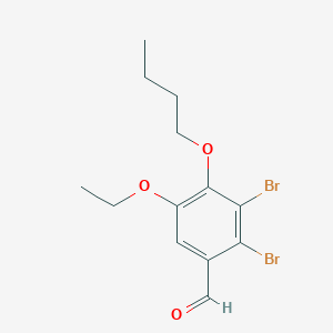 molecular formula C13H16Br2O3 B3286723 2,3-Dibromo-4-butoxy-5-ethoxybenzaldehyde CAS No. 832674-62-1