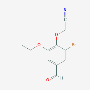 molecular formula C11H10BrNO3 B3286730 (2-Bromo-6-ethoxy-4-formylphenoxy)acetonitrile CAS No. 832674-63-2