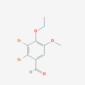 molecular formula C10H10Br2O3 B3286739 2,3-Dibromo-4-ethoxy-5-methoxybenzaldehyde CAS No. 832674-65-4