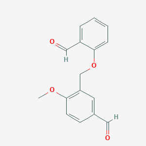 molecular formula C16H14O4 B3286757 3-[(2-Formylphenoxy)methyl]-4-methoxybenzaldehyde CAS No. 832737-15-2