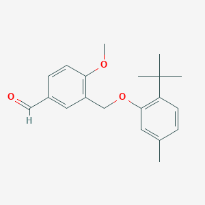 3-[(2-Tert-butyl-5-methylphenoxy)methyl]-4-methoxybenzaldehyde