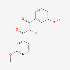 molecular formula C17H15BrO4 B3286787 2-Bromo-1,3-bis(3-methoxyphenyl)propane-1,3-dione CAS No. 832738-09-7