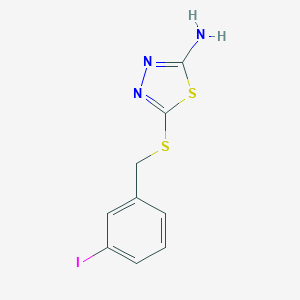 molecular formula C9H8IN3S2 B328679 5-[(3-Iodobenzyl)sulfanyl]-1,3,4-thiadiazol-2-amine 