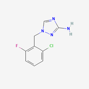 molecular formula C9H8ClFN4 B3286792 1-(2-chloro-6-fluorobenzyl)-1H-1,2,4-triazol-3-amine CAS No. 832738-10-0