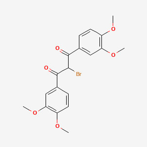 molecular formula C19H19BrO6 B3286805 2-Bromo-1,3-bis(3,4-dimethoxyphenyl)propane-1,3-dione CAS No. 832738-21-3
