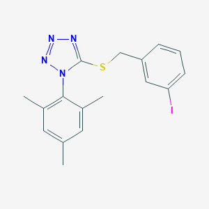 molecular formula C17H17IN4S B328681 5-[(3-iodobenzyl)sulfanyl]-1-mesityl-1H-tetraazole 