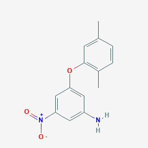 molecular formula C14H14N2O3 B3286814 3-(2,5-Dimethylphenoxy)-5-nitroaniline CAS No. 832739-48-7
