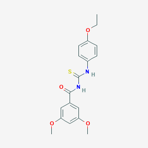 molecular formula C18H20N2O4S B328683 N-[(4-ethoxyphenyl)carbamothioyl]-3,5-dimethoxybenzamide 