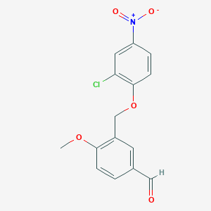 3-[(2-Chloro-4-nitrophenoxy)methyl]-4-methoxybenzaldehyde