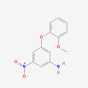 molecular formula C13H12N2O4 B3286845 3-(2-Methoxyphenoxy)-5-nitroaniline CAS No. 832740-04-2