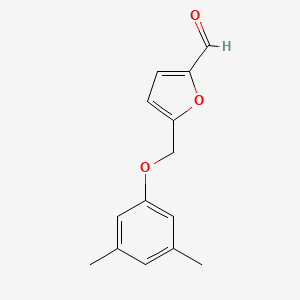 molecular formula C14H14O3 B3286869 5-[(3,5-Dimethylphenoxy)methyl]furan-2-carbaldehyde CAS No. 832740-58-6