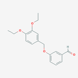 molecular formula C18H20O4 B3286872 3-[(3,4-Diethoxybenzyl)oxy]benzaldehyde CAS No. 832740-80-4